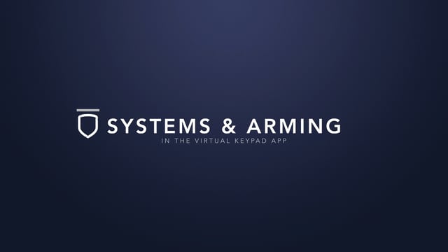 Virtual Keypad App – System & Arming